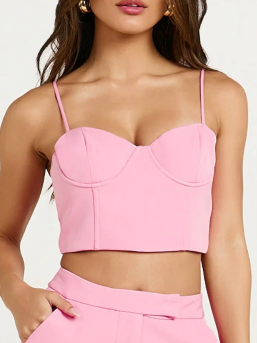 Showpo Ariana Top
Cropped Sweetheart Bustier Top In Pink